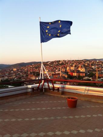 Auf dem Dach der EU-Kommission