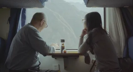 © L&P My father and I on the road to his home